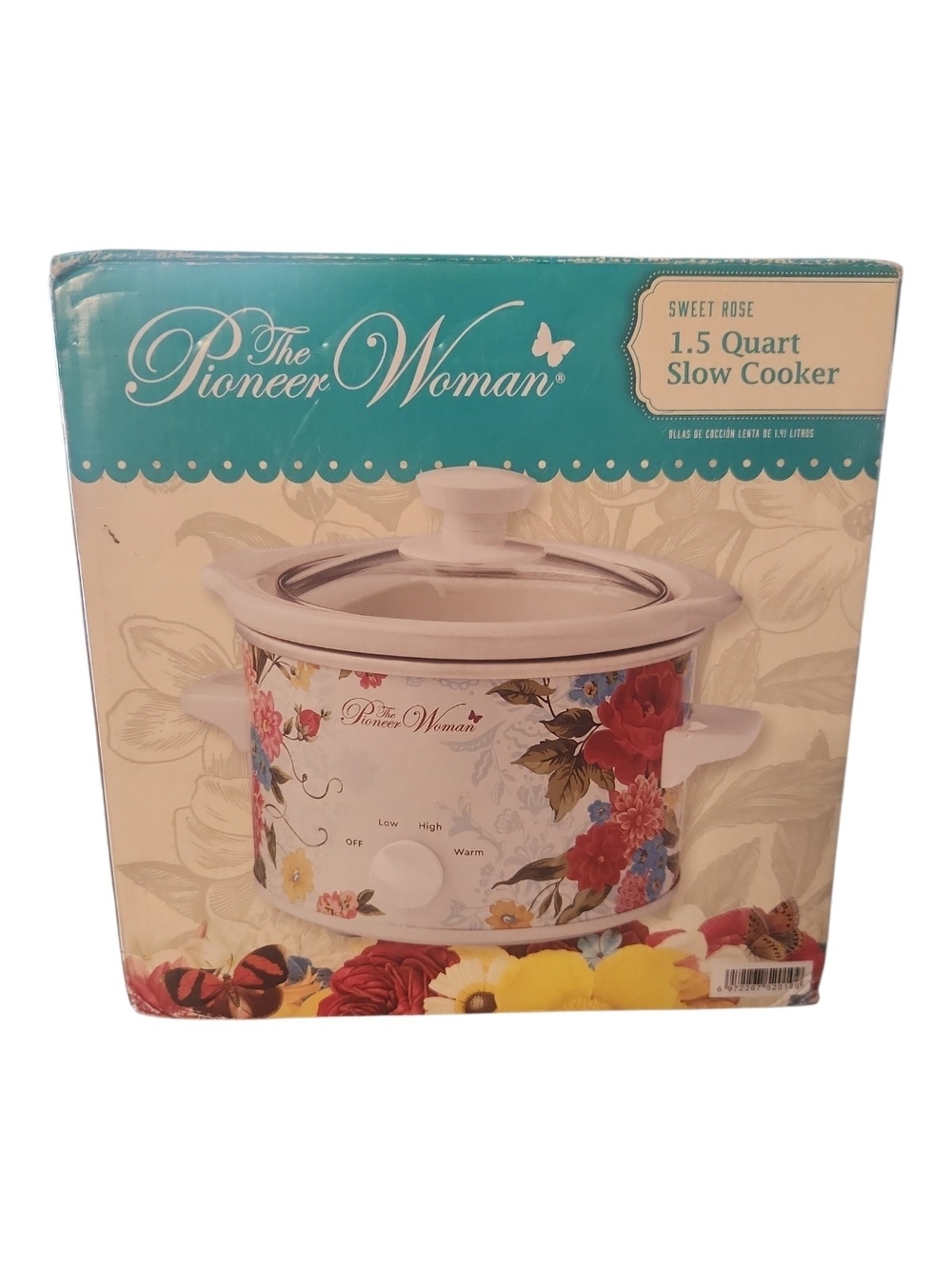 The Pioneer Woman Sweet Rose 1.5 Quart Slow Cooker - Floral NIB